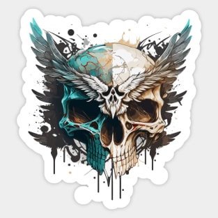 Skull Wild Life Painting Dark Character Spirit Sticker